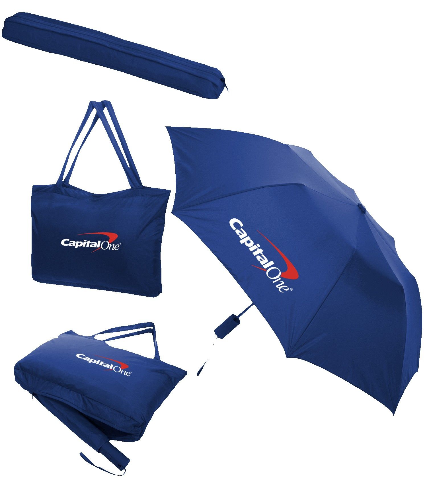 tote bag and folding umbrella